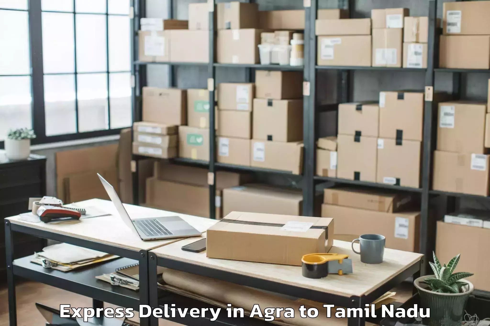 Trusted Agra to Manamelkudi Express Delivery